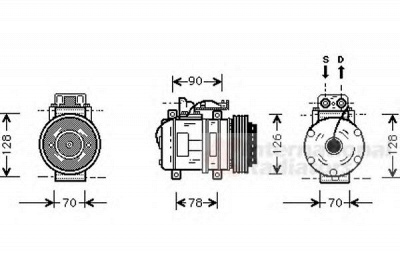 VAN WEZEL 3000k275 -  Компрессор, кондиционер
